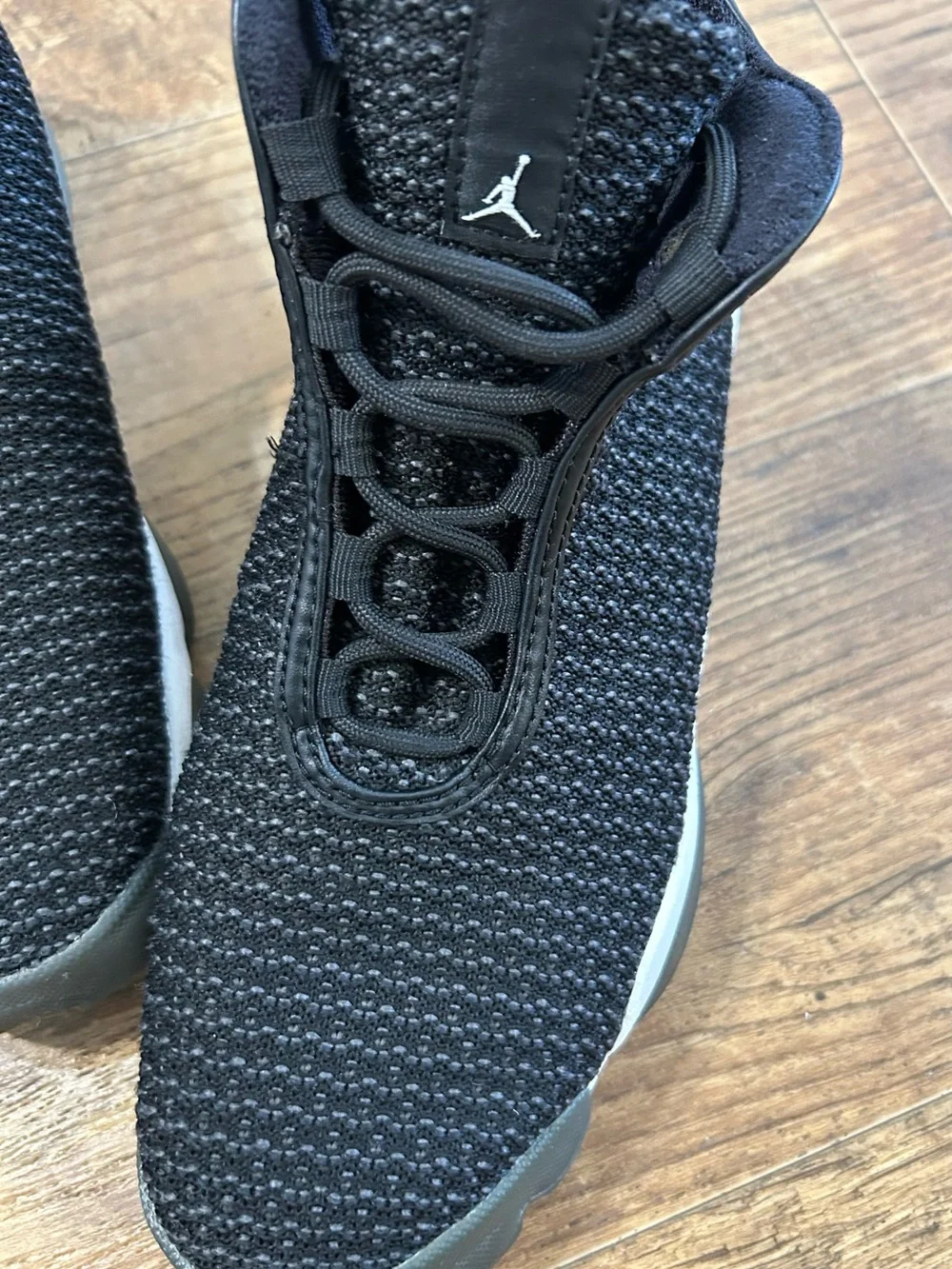 Jordan Men's Black Knit Athletic Basketball Shoes